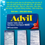 Viên Giảm đau hạ sốt Advil - Ibuprofen 200mg - 100 viên