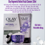 Olay Regenerist Retinol 24 + Peptide Night Hydrating Moisturizer và Olay Regenerist Retinol 24 Facial Cleanser